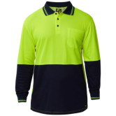 Workcraft Hi Vis Cotton Back Polo - Long Sleeve  | WSP402 