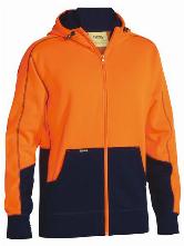 Bisley Hi Vis Zip Front Fleece Hoodie  | BK6819 